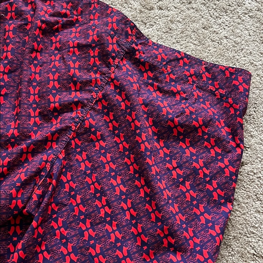 Navy and Red Men’s Crook & Castles Board Shorts Size 42